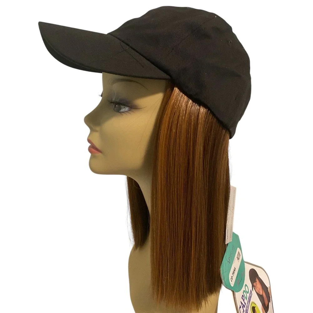 Vivica A Fox Trina Baseball Cap Wig Synthetic Hair Extension Hat NWT